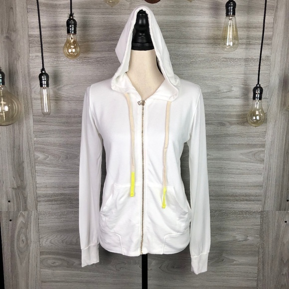 Sundry Tops - Sundry White Hooded Sweater Size X-Small